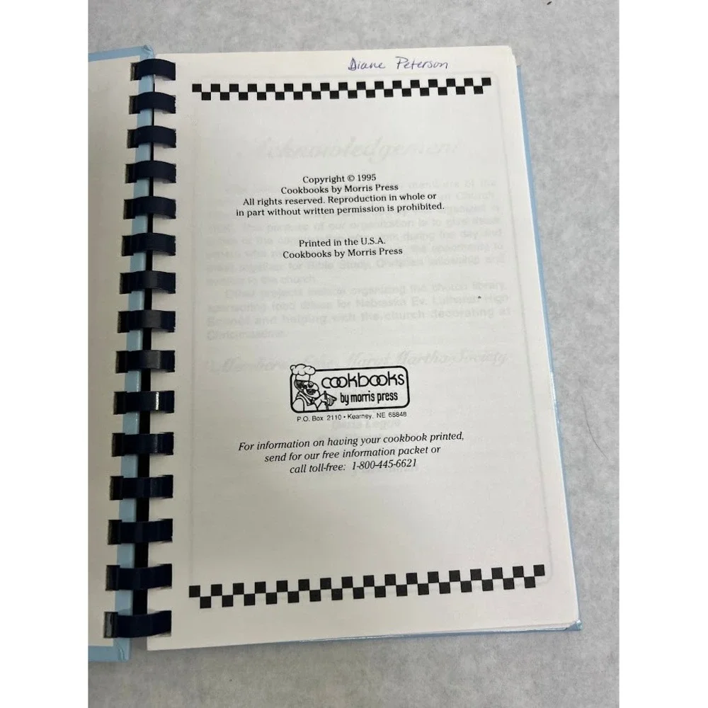 Heavenly Delights Cookbook Trinity Lutheran Church Winner SD 1995 Spiral Bound
